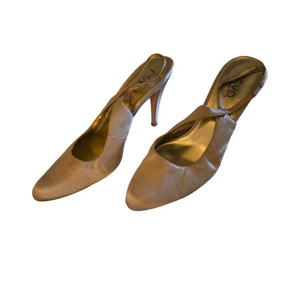 RSVP 12M heels gold tan - Picture 1 of 10